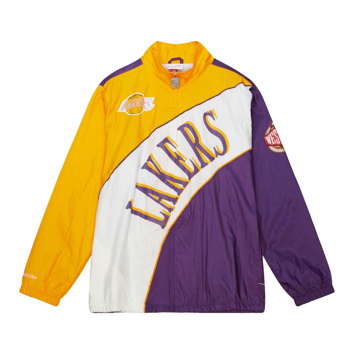 Mitchell & Ness Giacca a vento foderata retrò Los Angeles Lakers OJZP5517