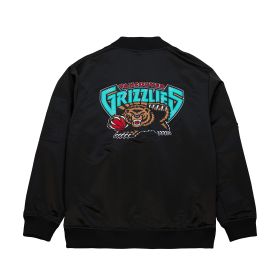 MITCHELL & NESS Bomber in raso leggero con logo vintage Vancouver Grizzlies SJKT6599
