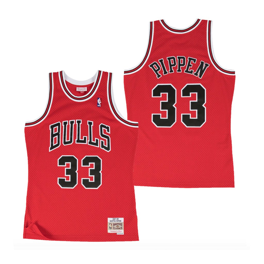 MITCHELL & NESS SWINGMAN JERSEY CHICAGO BULLS PIPPEN GS18153