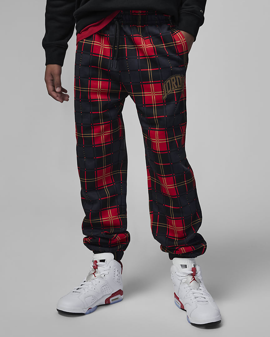 Jordan Brooklyn Fleece Plaid Jogger Pants 95B921-023