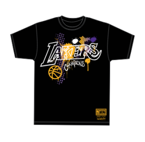 MITCHELL & NESS Graffiti Champions Oversize T-shirt LAKERS