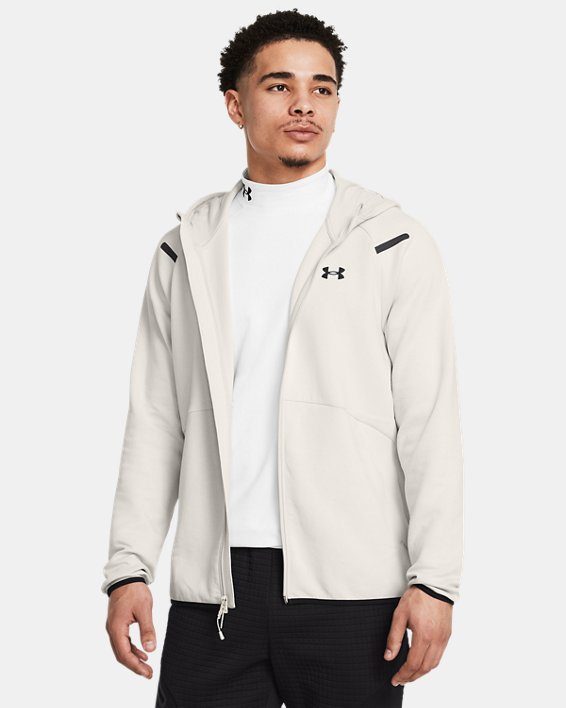 UA Unstoppable Fleece Felpa con cappuccio Full-Zip da uomo 1389352-110