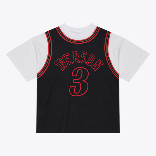 Allen Iverson Philadelphia 76ers 1997-98 Black Best In Class Jersey T-Shirt Mitchell & Ness