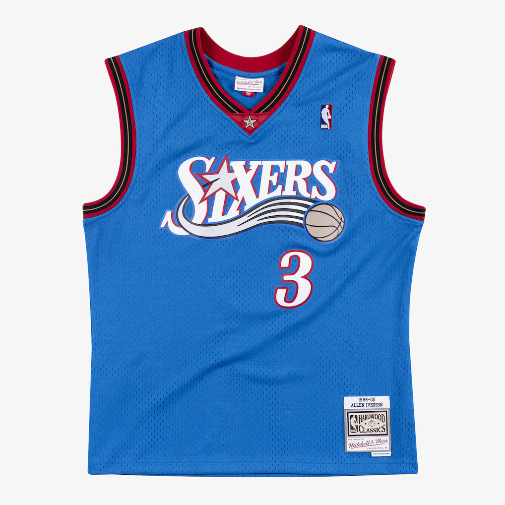 Allen Iverson Philadelphia 76ers 1999-00 Royal Swingman Player Jersey