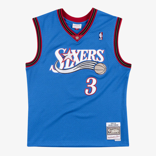 Allen Iverson Philadelphia 76ers 1999-00 Royal Swingman Player Jersey