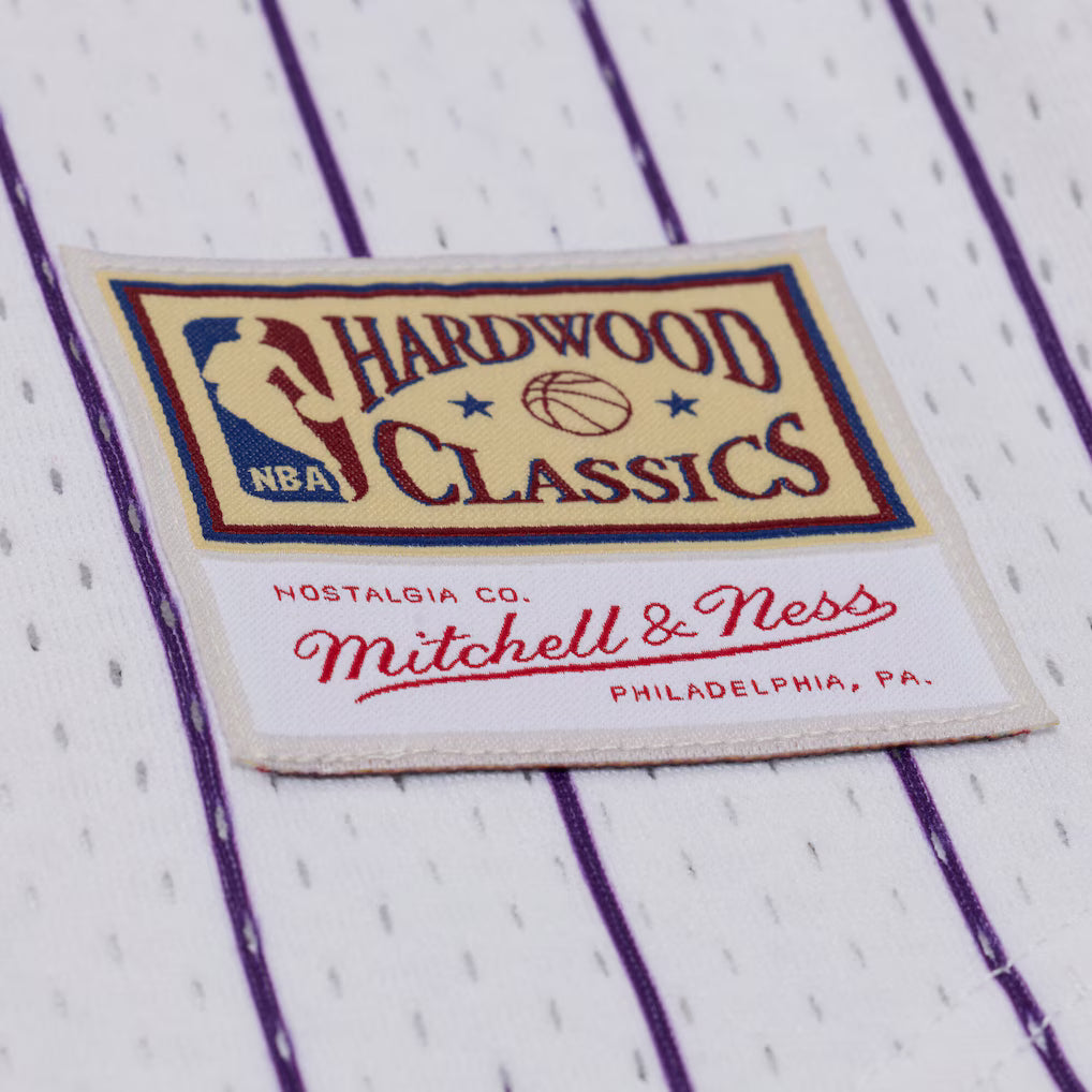 Los Angeles Lakers White Head Coach Pinstripe Mesh Full-Button Baseball Jersey