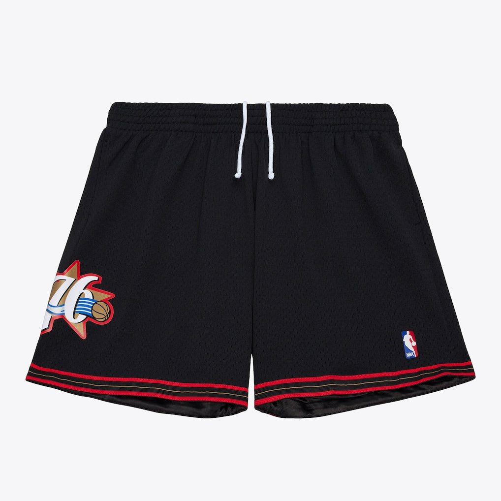 Philadelphia 76ers 2000-01 Black Swingman Basketball Shorts