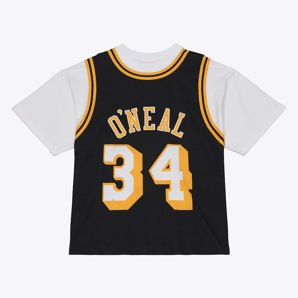 Shaquille O'Neal Los Angeles Lakers 1996-97 Black Best In Class Jersey T-Shirt Mitchell & Ness