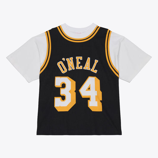Shaquille O'Neal Los Angeles Lakers 1996-97 Black Best In Class Jersey T-Shirt Mitchell & Ness