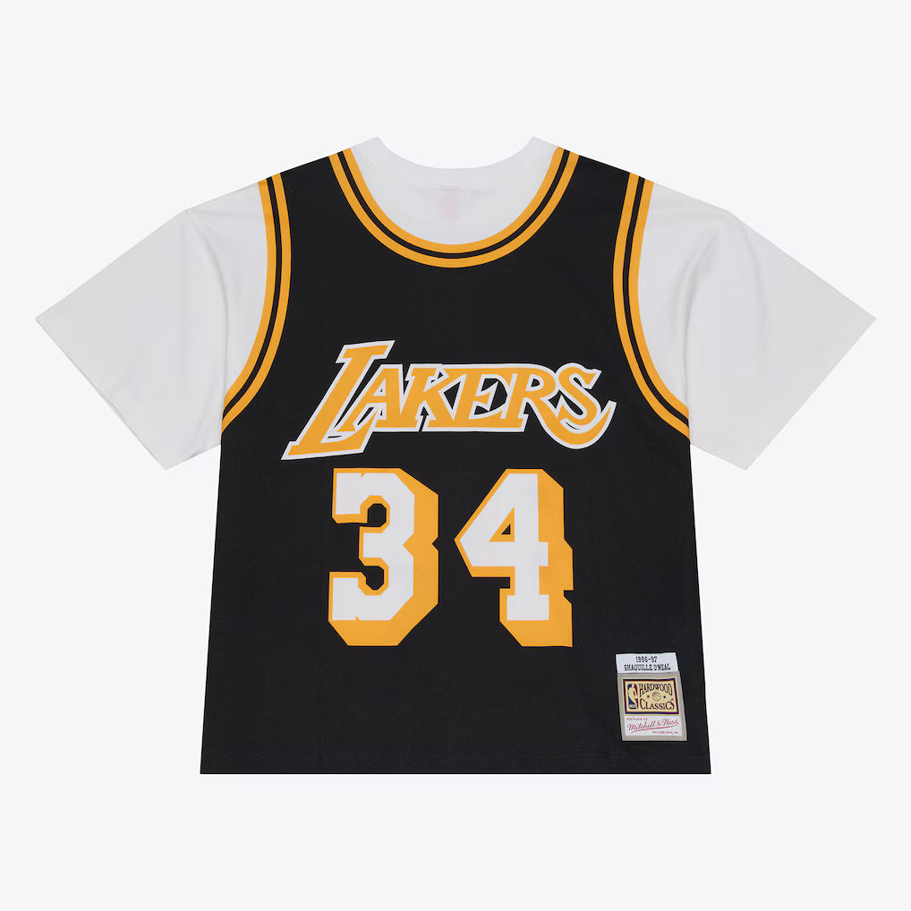 Shaquille O'Neal Los Angeles Lakers 1996-97 Black Best In Class Jersey T-Shirt Mitchell & Ness