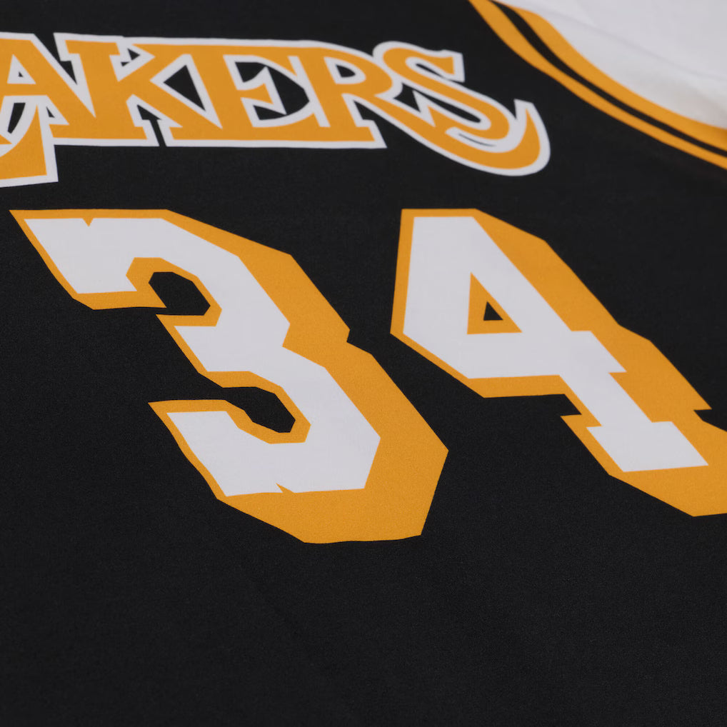 Shaquille O'Neal Los Angeles Lakers 1996-97 Black Best In Class Jersey T-Shirt Mitchell & Ness